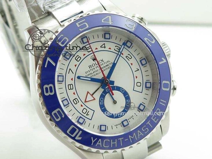 SS Dial A7750 on SS 116680 Bracelet YachtMaster II White 0423